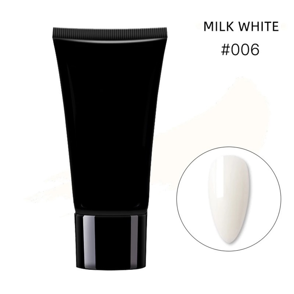 Polygel Nail Kit - Milk White - UV Led Lamp